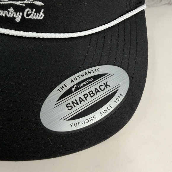 Travis Mathew Hat Cap Snap Back Black Country Club Rope Crest Mens One Size - Picture 4 of 14